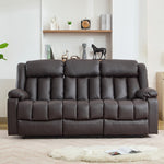 Sheridan 3 Seat Manual Recliner Sofa With Central Console | Brown