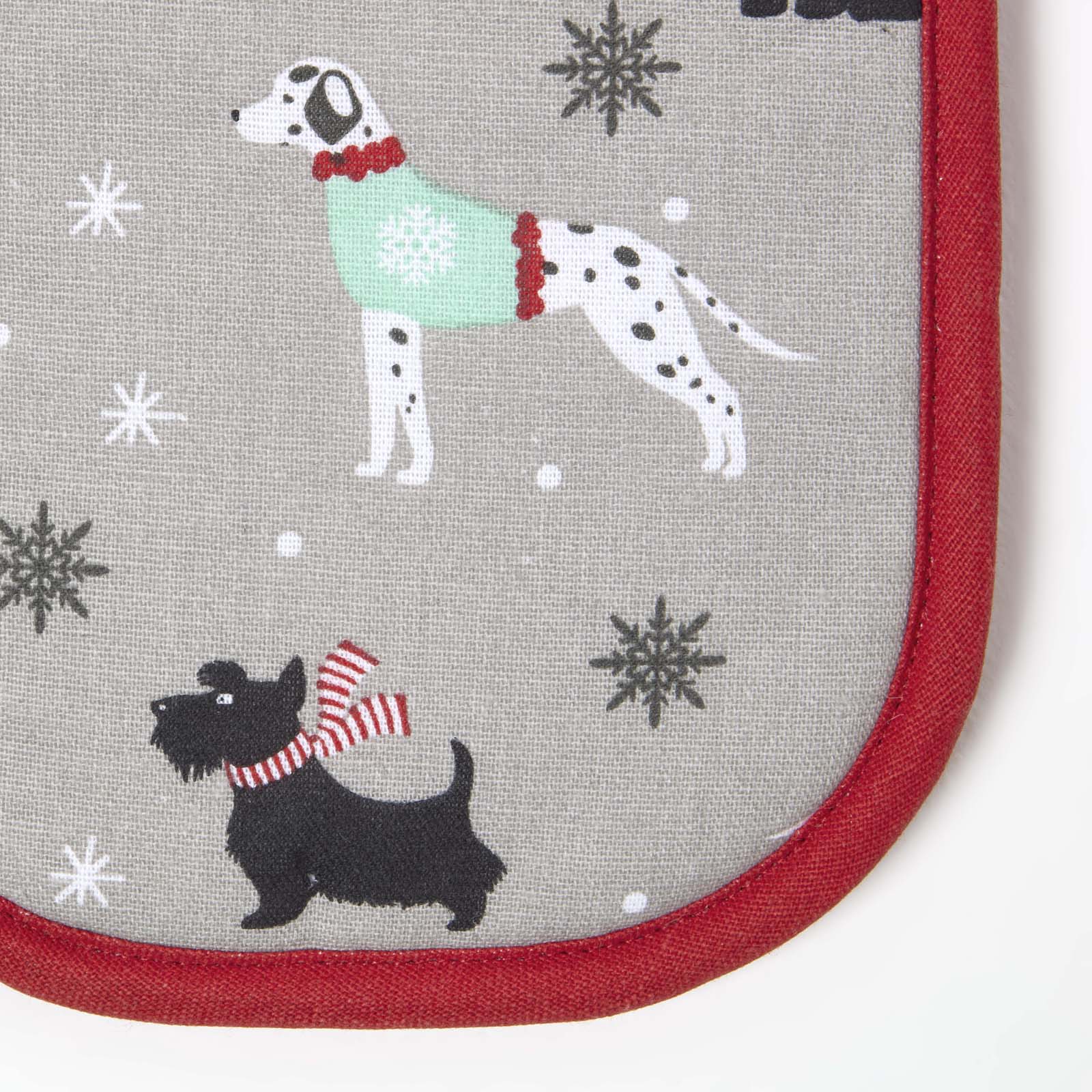 Dog Christmas Double Oven Glove