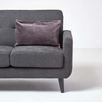Luxury Cotton Velvet Cushion Cover | 30cm x 50cm | Dark Grey
