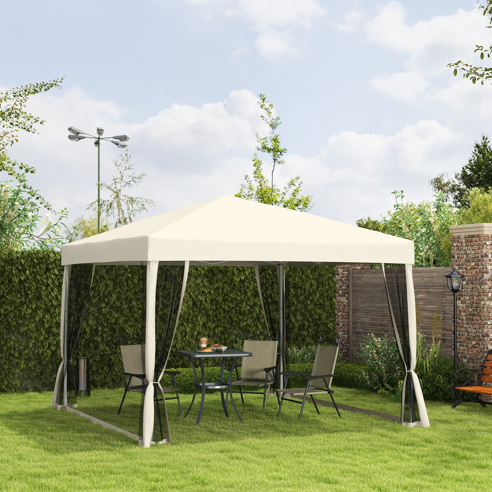 2.97 X 2.97m Gazebo Canopy Pop Up Tent Mesh Screen Shade