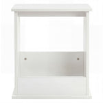 Levede Side Table With Magazine Rack Modern Slim End Table For Living Room