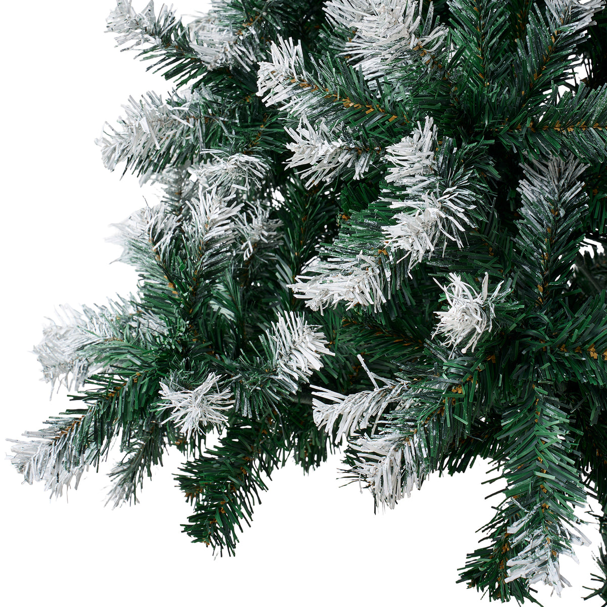 Breeins 180cm Snow-flocked Artificial Christmas Tree With Lush Green Branches
