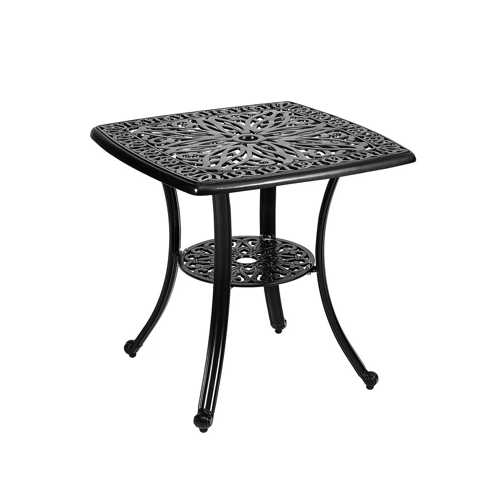 Square Cast Aluminium Garden Bistro Table,62 X 62 Cm H