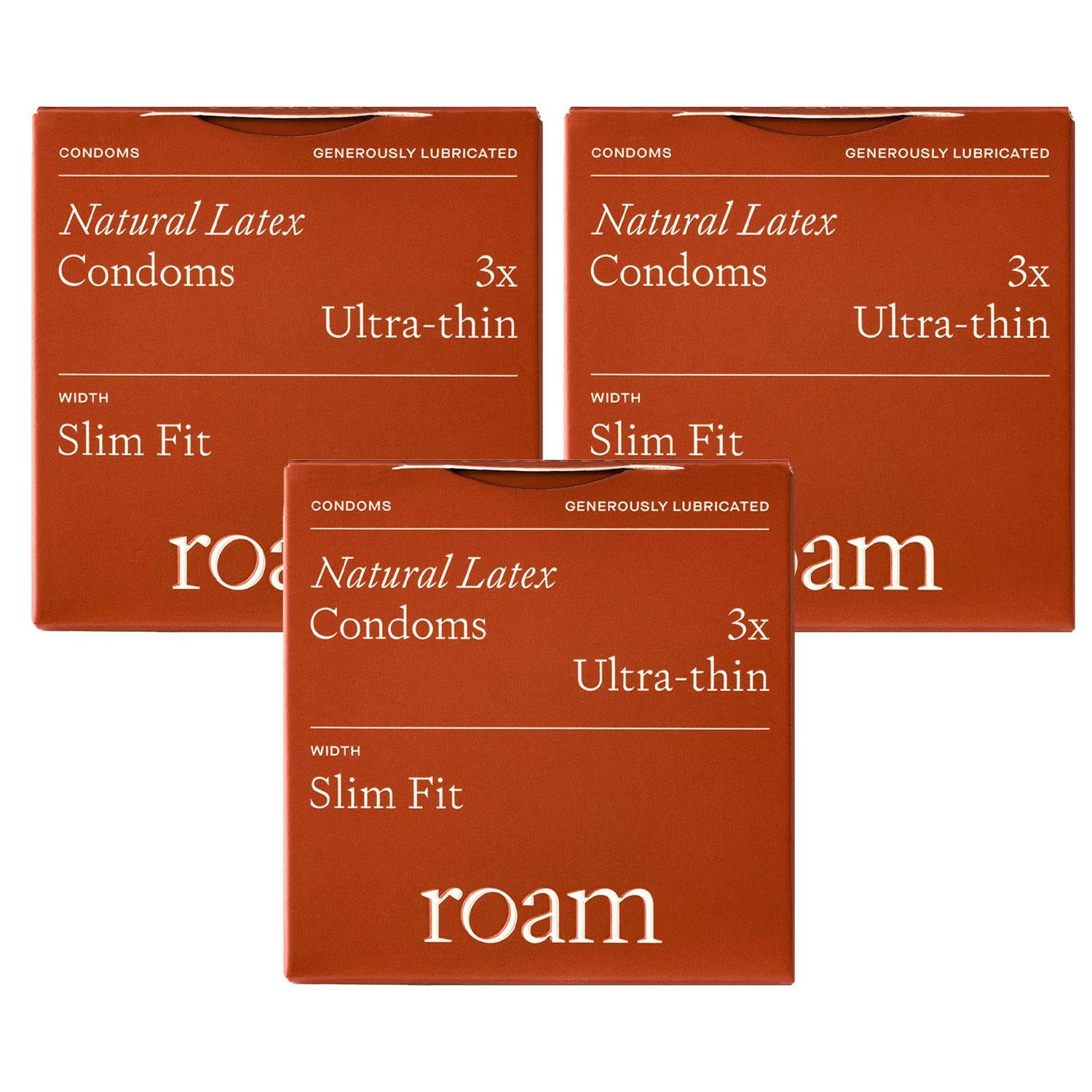 9x Ultrathin Condoms For Safer Sex & Contraception, Slim Fit 3 Pk