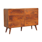 Solid Mango Wood Large Curved Chestnut Chest