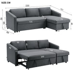 Corner Sofa Bed 3 Seater Sofa With Storage