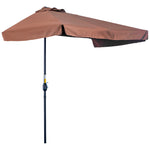2.3m Half Round Parasol Balcony W/ Crank