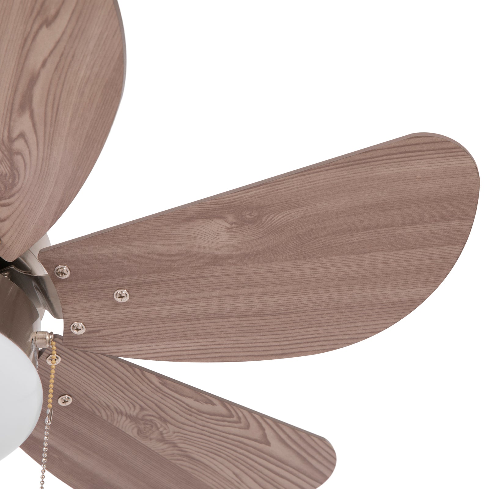 Mounting Reversible Ceiling Fan With Light Pull-chain Switch | One Size | Brown