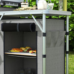 Outsunny Folding Camping Kitchen Portable Aluminium Camping Table