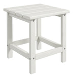 Outsunny Square Coffee Table, Hdpe Side Table For Porch, Garden, White