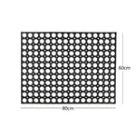 Rubber Ring Entrance Doormat | 60cm x 80cm | Black