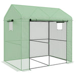 Walk-in Greenhouse W/ Mesh Windows & Roll-up Door