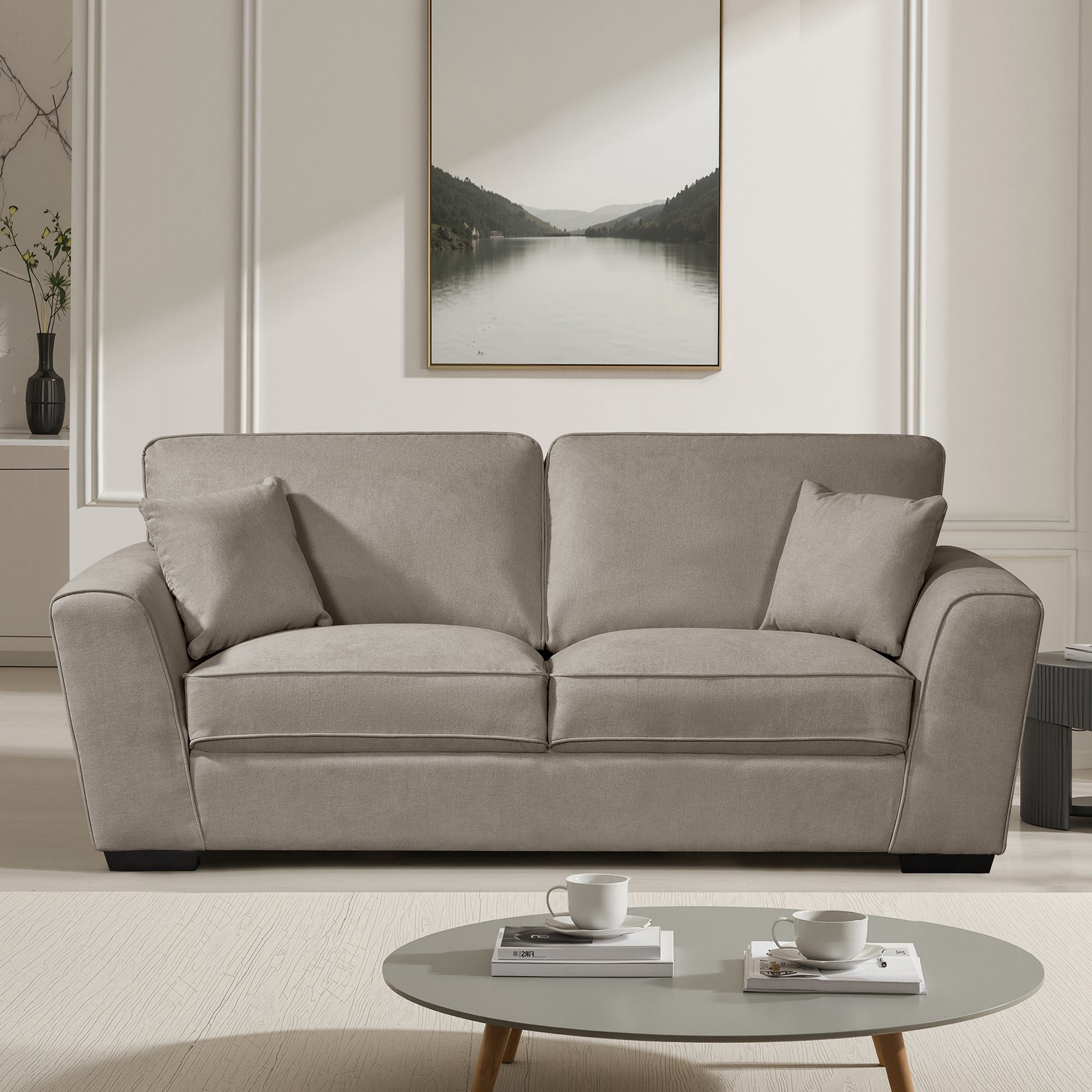 Arlington Soft Fabric 3 Seat Sofa | Brown