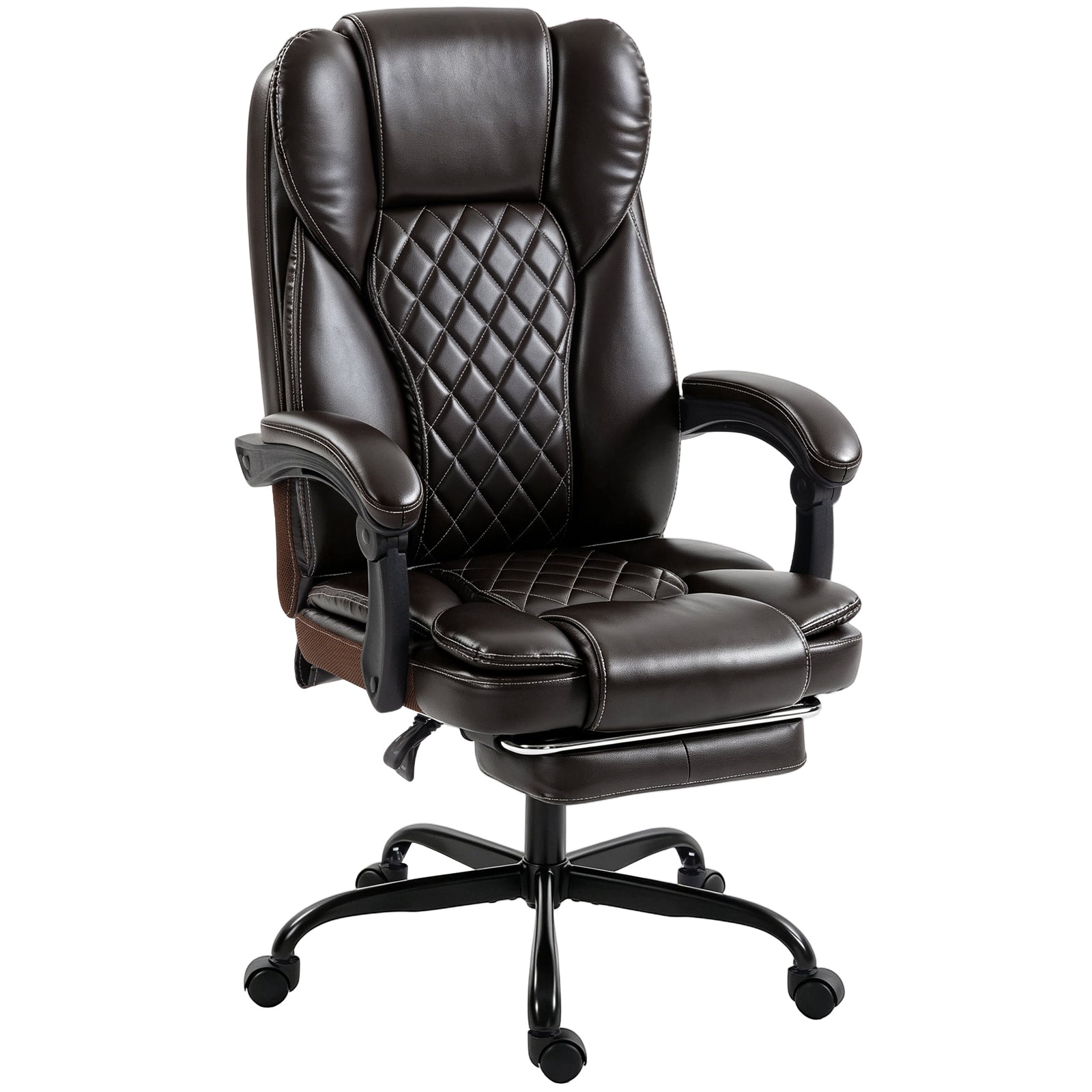 Home Office Chair Reclining Function High Back | Brown