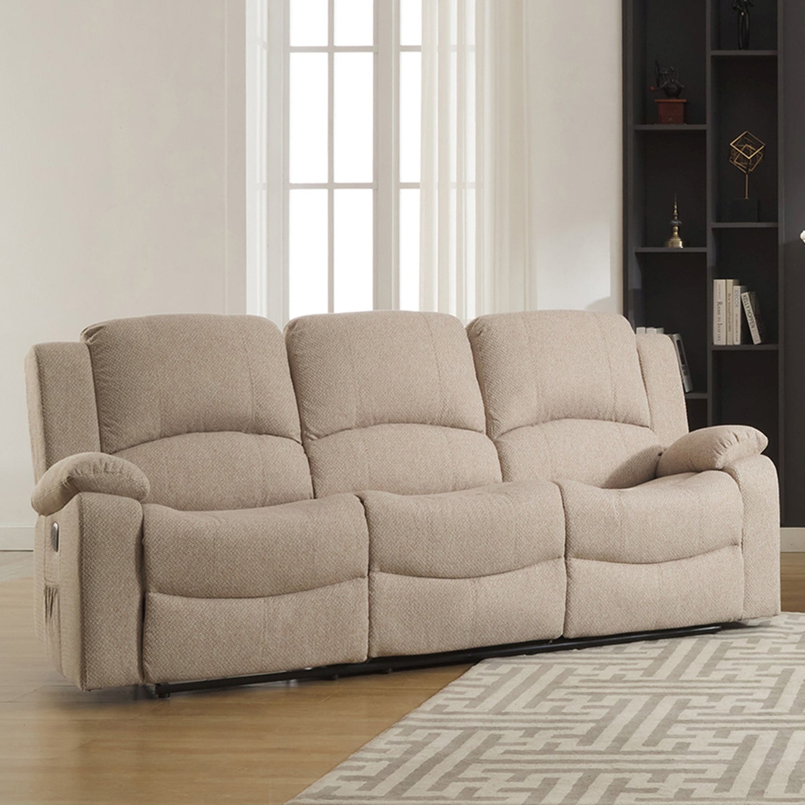 Marldon 3 Seat Reclining Sofa | 3 | Beige