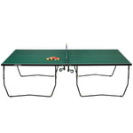 9ft Table Tennis Table W/ 8 Wheels | Green