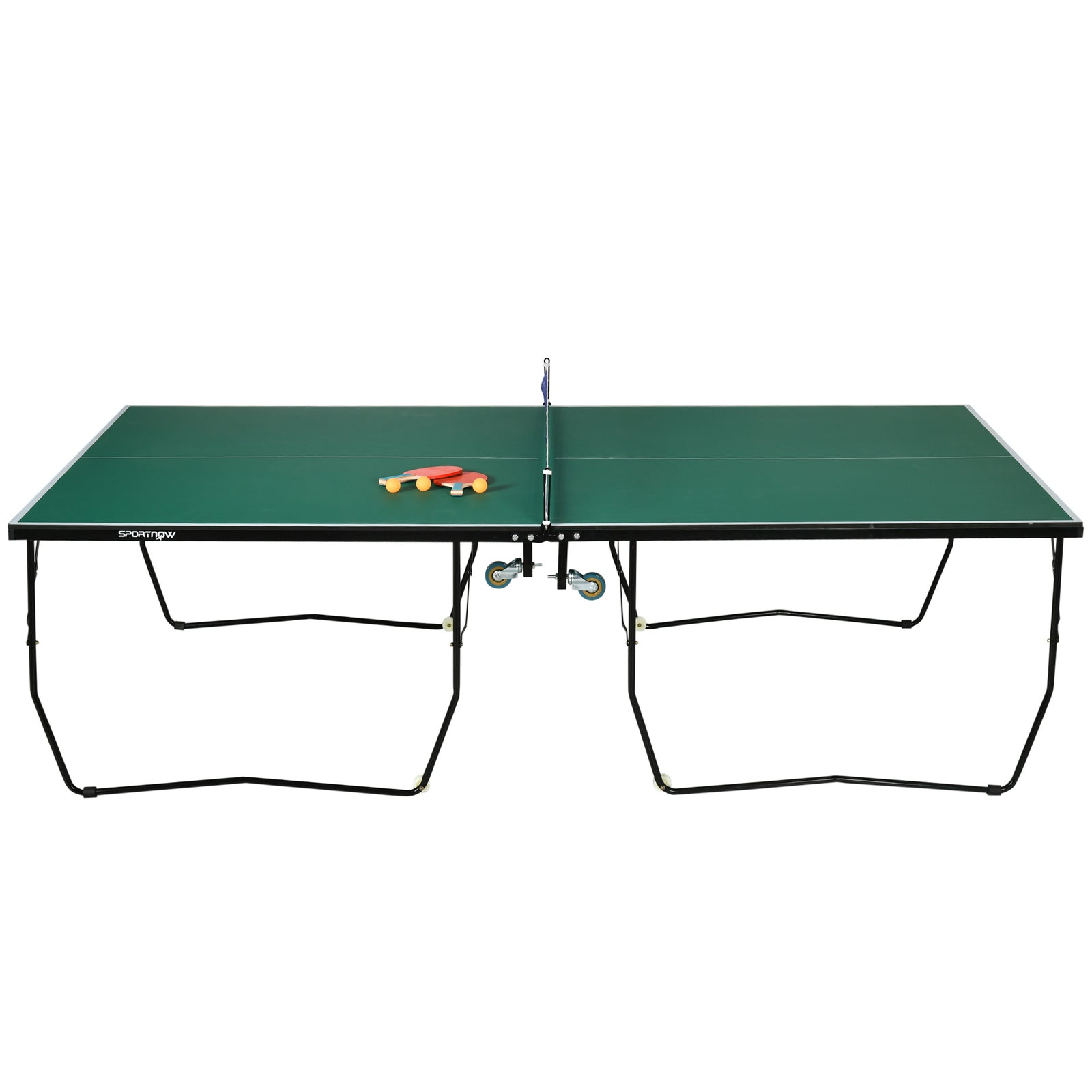 9ft Table Tennis Table W/ 8 Wheels | Green