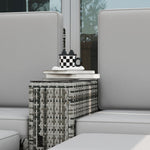 5-level Rattan Sun Lounger W/ Tea Table & Footstools