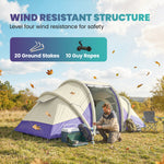 Inflatable Tent 3000mm Waterproof For 4 Person | Purple