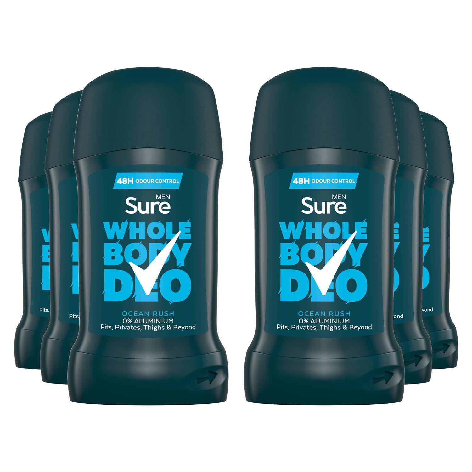 Men Deodorant Stick Ocean Rush With 48hrs Of Odour Control 50ml, 6 Pack | Set-of-6