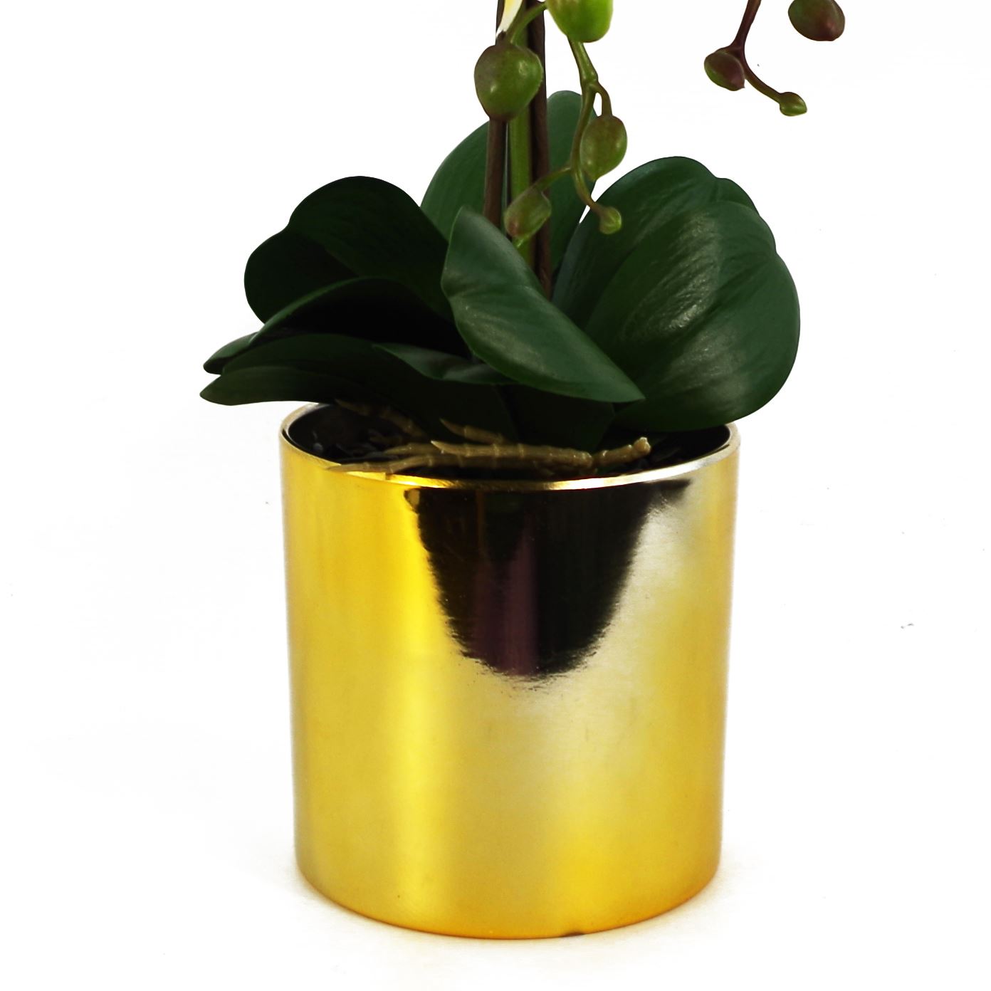 52cm Artificial Orchid Large Purple Gold