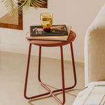 Multi Functional Stool, Small Side Table, White, Geyser Collection