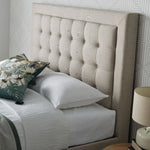 Brandon Fabric Ottoman Bed | Double | Beige