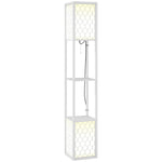 2-light Modern Floor Lamp With Shelves Living Room Bedroom | One Size | White