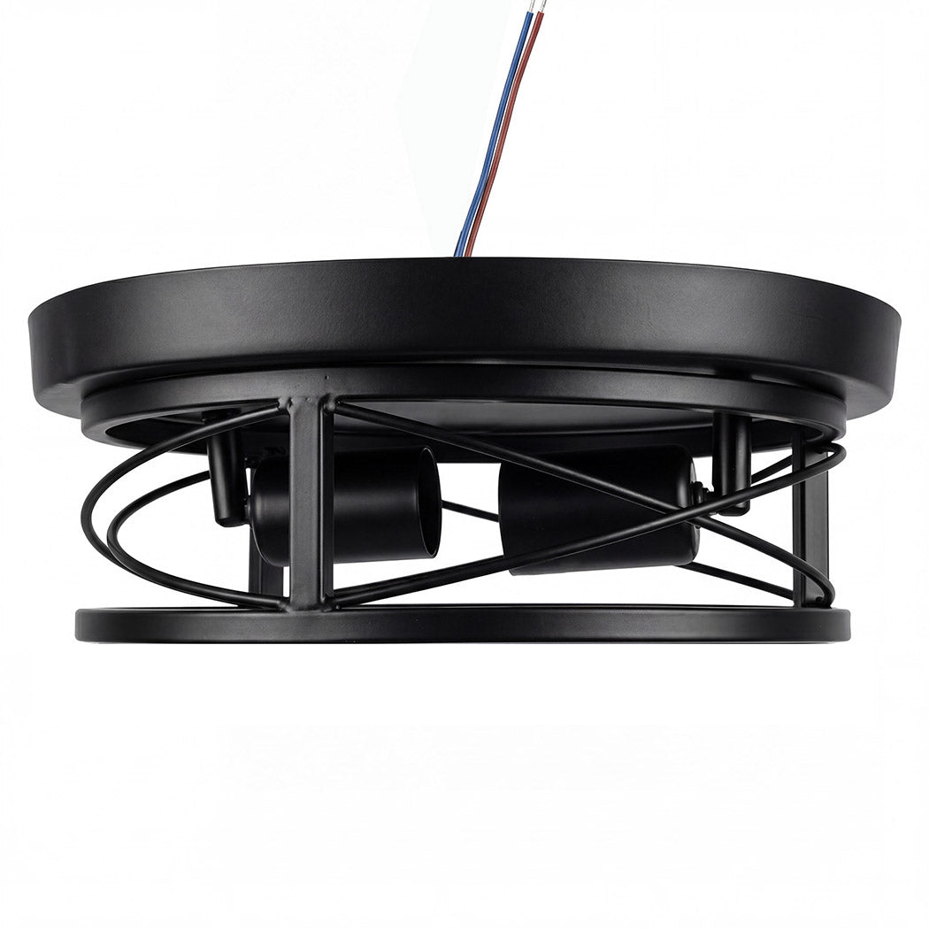 Emitto Ceiling Lights E27 Metal Cage 90° Adjustable Heads Kitchen Fixture Black
