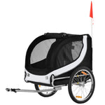Pawhut Pet Stroller Dog Jogger Folding Bike Cargo Trailer Carrier Bicycle Black
