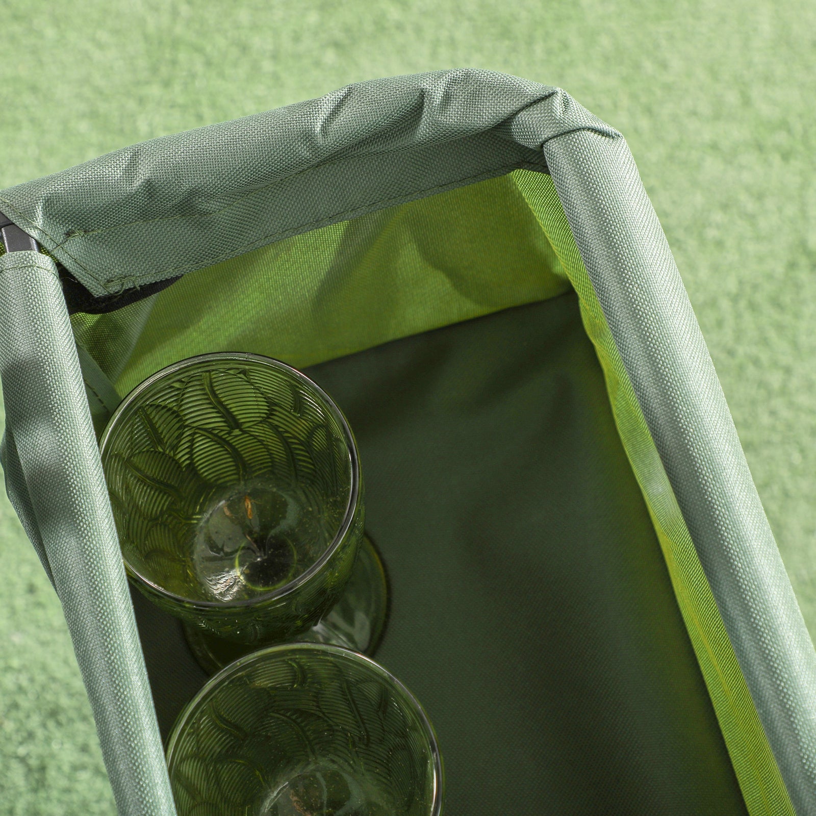 Trolley Cart Storage Wagon With Handle, Canopy Black | Green