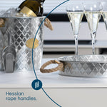 Champagne Serving Tray - Galvanised Steel