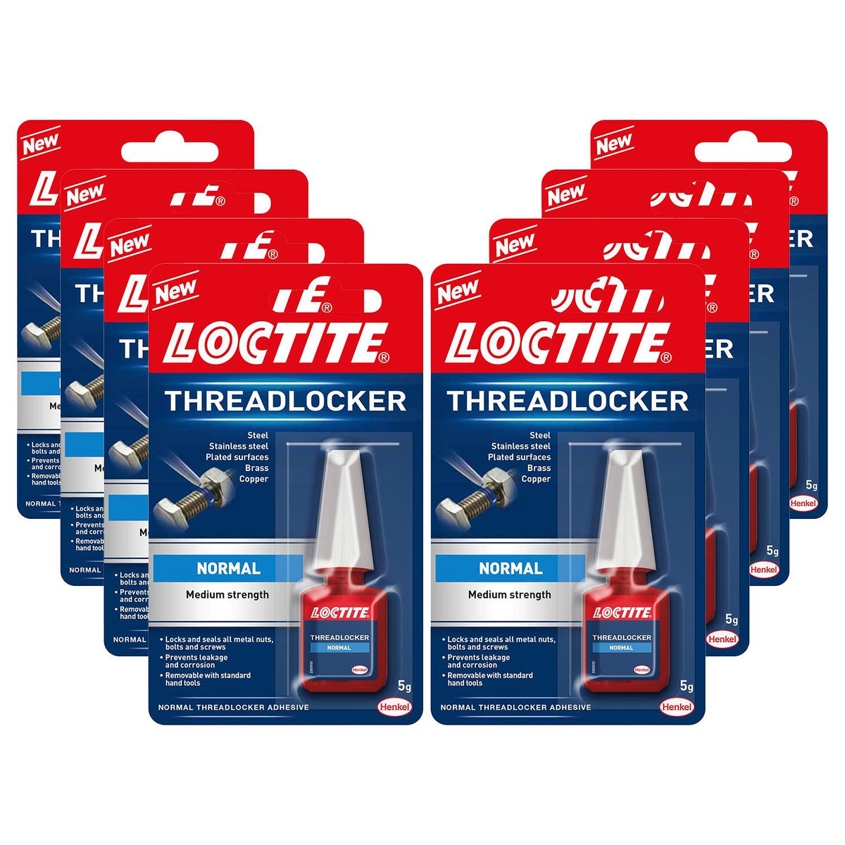 Medium Strength Easy To Use Threadlocker Transparent Adhesive 5g | Set of 8