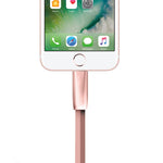 Spring Zinc Alloy Lightning To Usb Sync And Charge Cable 1 Meter | Rose Gold