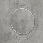 Metal Wall Art 65cm Round Mirror For Living Room | One Size | Silver
