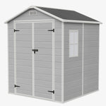 6x6 Ft Outdoor Garden Plastic Storage Shed | Grey