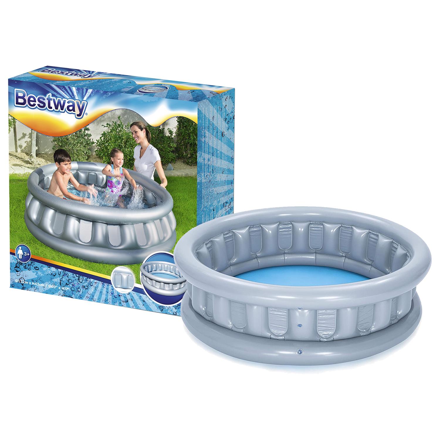 Swimming Pool, 1.5m Spaceship Above Ground Pool With Patch Repair Kit