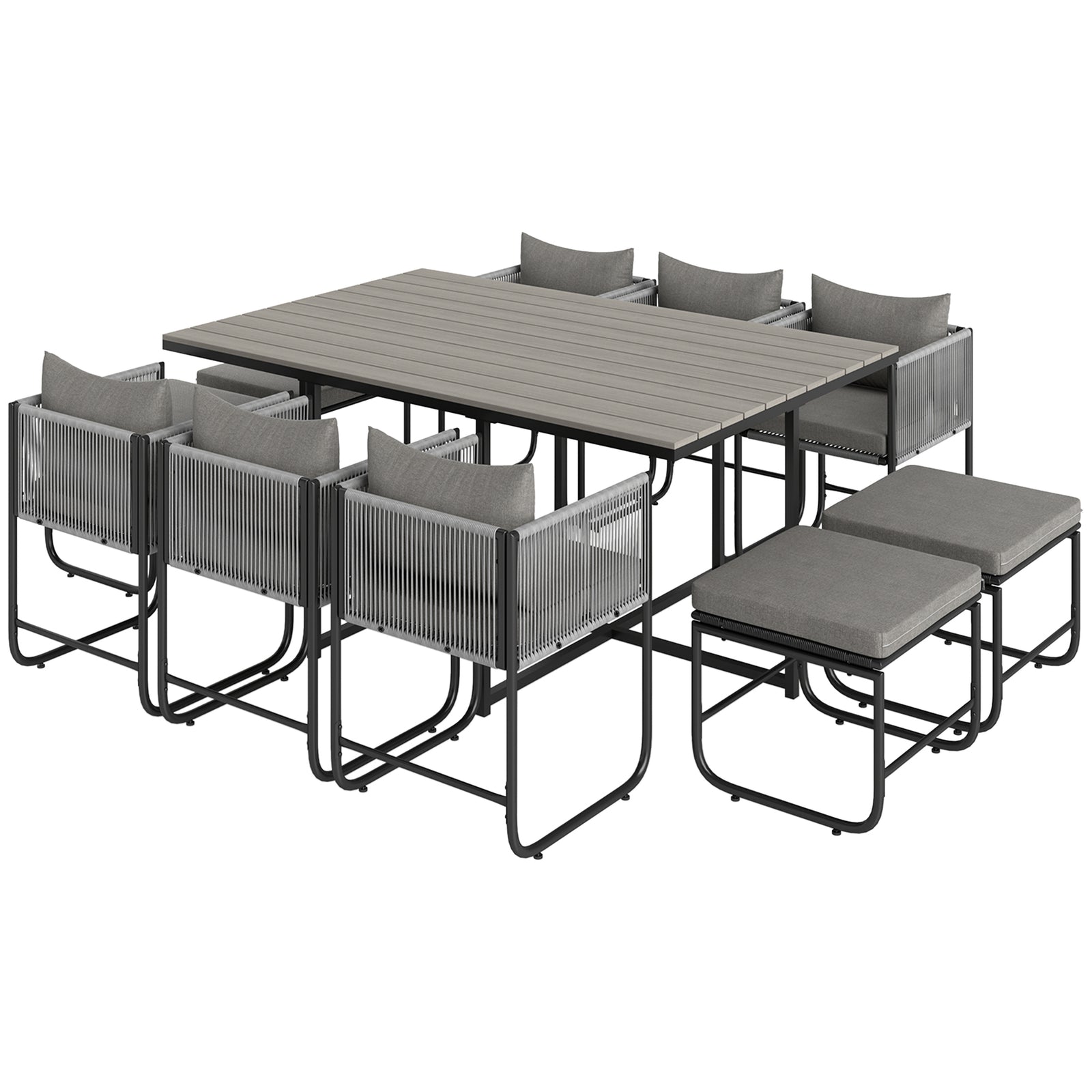 Rattan Dining Set, Garden Table & Chair Sets Space-saving