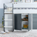 Lacy Storage Mid Sleeper Bed | Single | Grey