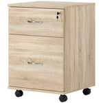 Pedestal Office Mobile Filing Cabinet 2 Drawer Lockable | Yellow