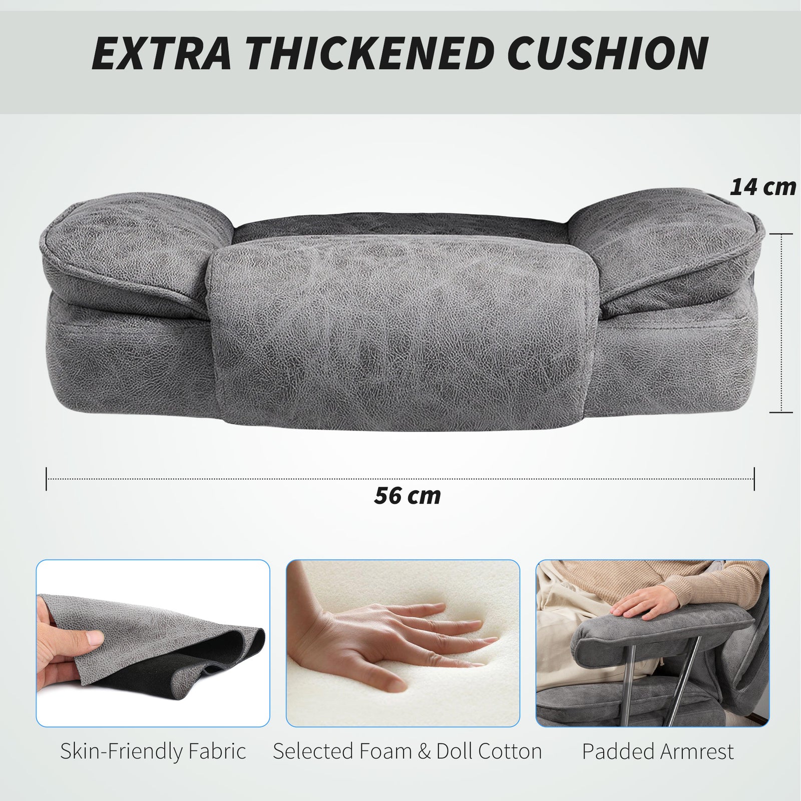 High Back Desk Chair | Grey