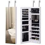 Hanging Mirrored Jewel Storage Cabinet Organiser Lockable