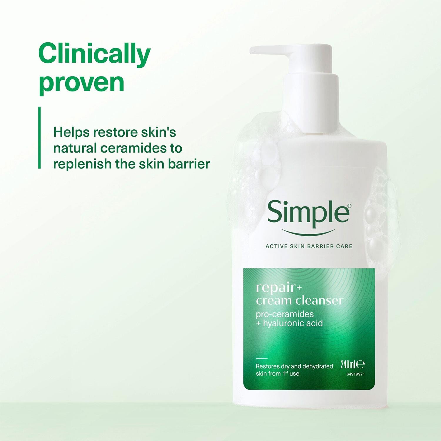 Repair+ Cream Cleanser Soothing Hydrating Gentle Face Wash 240ml | Set-of-1