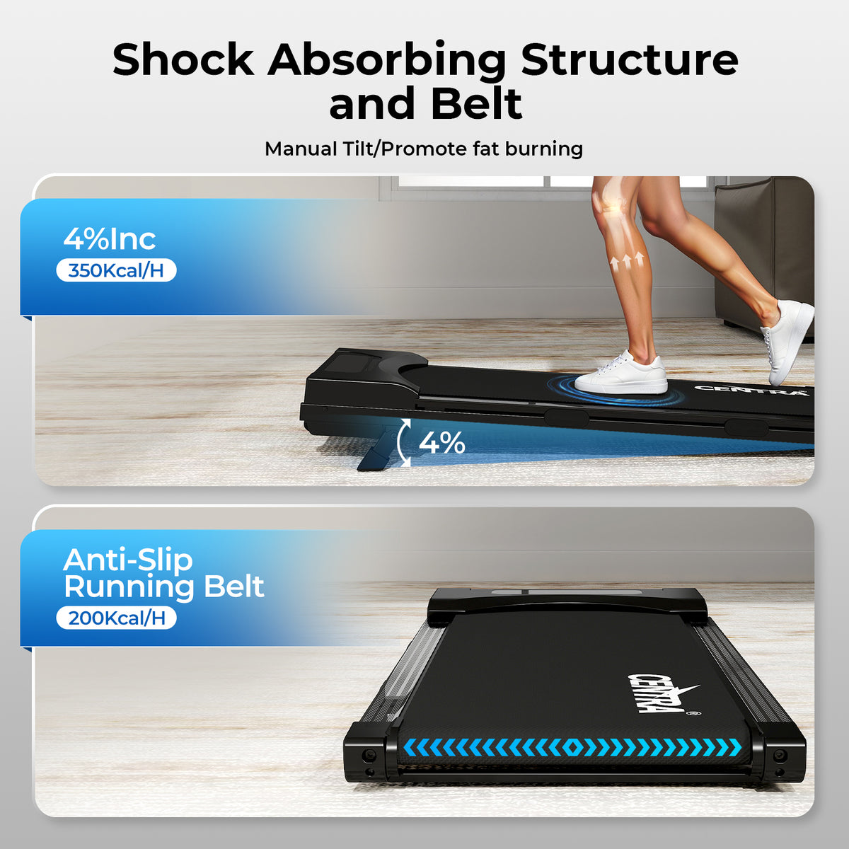 Centra Smart Walking Pad Treadmill Running Machine Folding Bluetooth App Remote Control