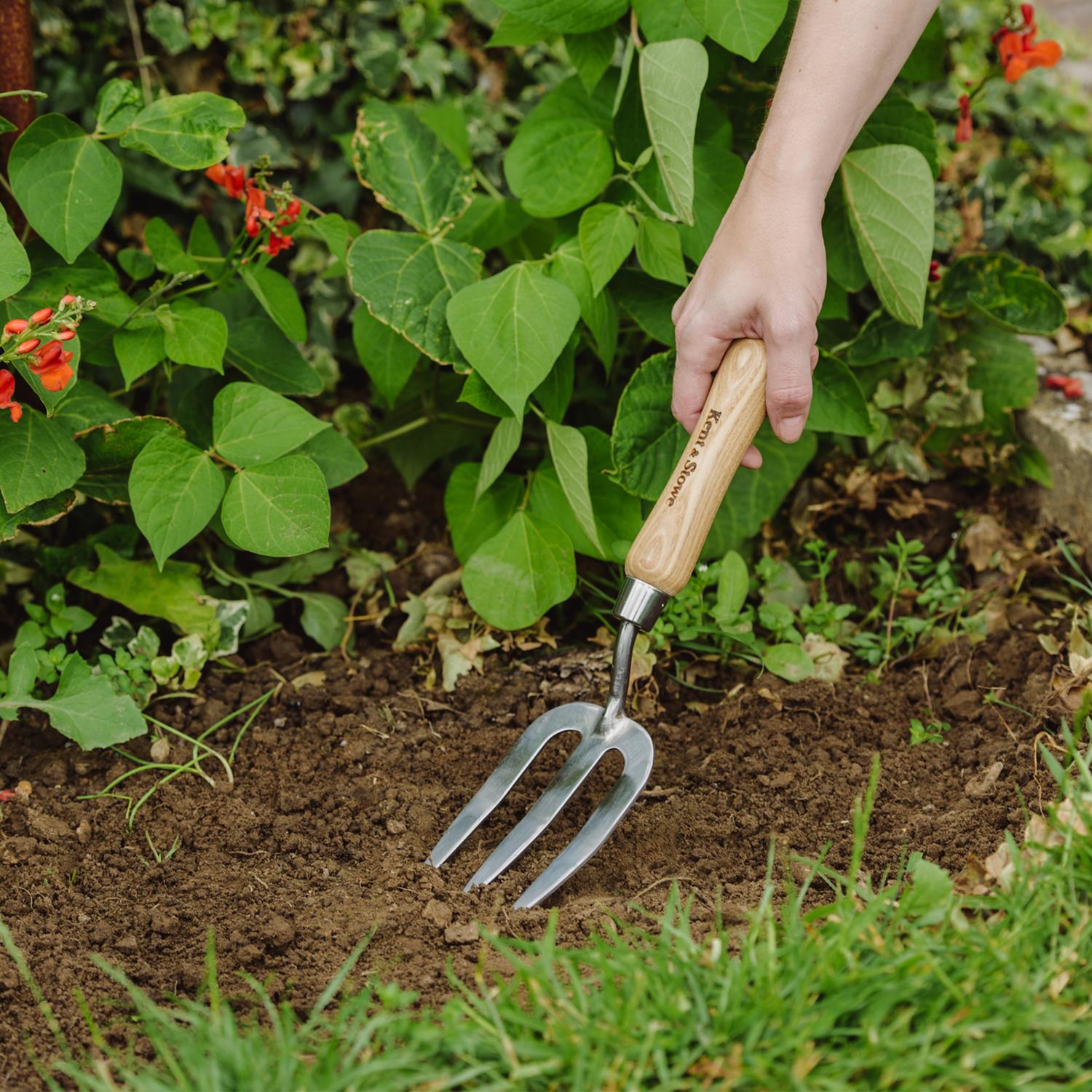 Stainless Steel Hand Fork Rust Resistant Fsc For Gardening | One Size | Silver