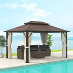 3x4m Hardtop Gazebo With Upf30+ Double Polycarbonate Roof