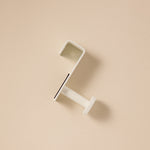 Double Towel Rail | Matte Black | Screws Installation | 10 X 2 X 60 Cm | Matte White