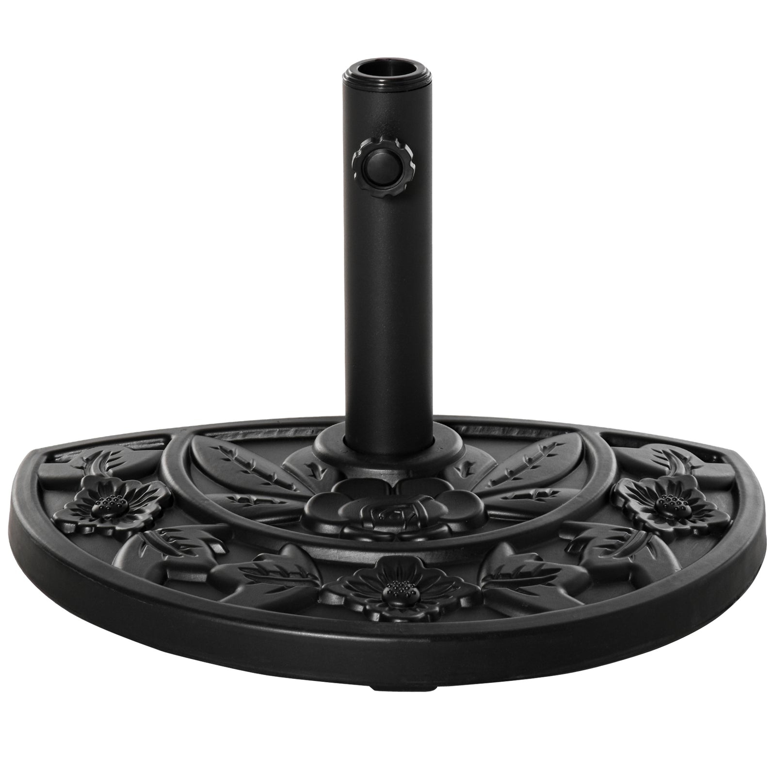 9kg Half Round Parasol Base, Black