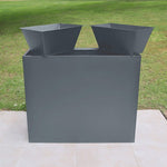 Long Zinc Galvanised Tall Trough Planter | 120cm x 40cm x 100cm | Grey