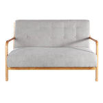 Wooden Frame 2-seater Sofa – Modern Upholstered Loveseat